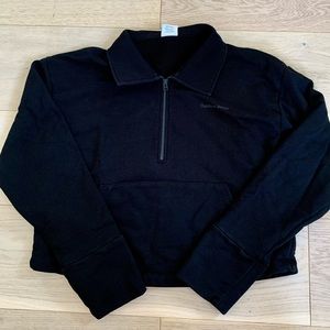 OUTDOOR VOICES: Black Zip Up, Size:S